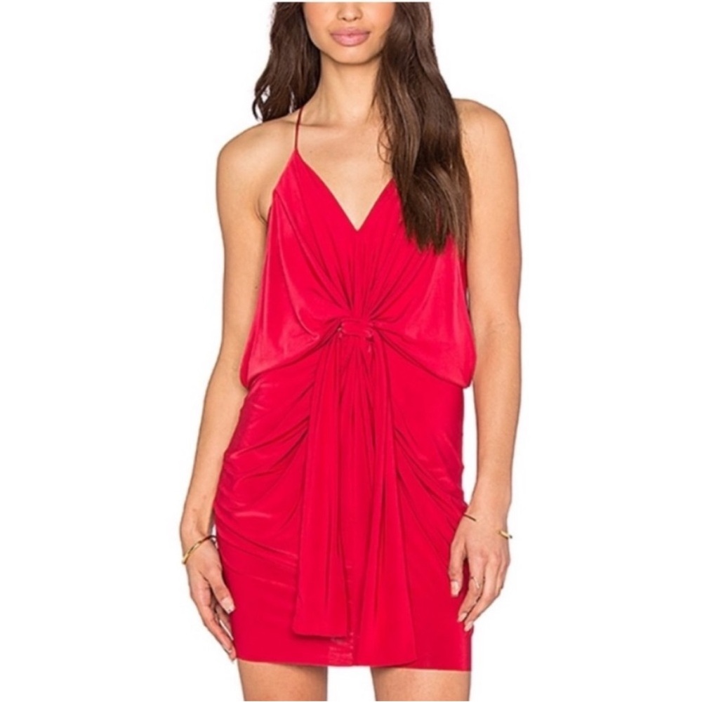 NWT Misa Los Angeles Red Domino Mini Dress